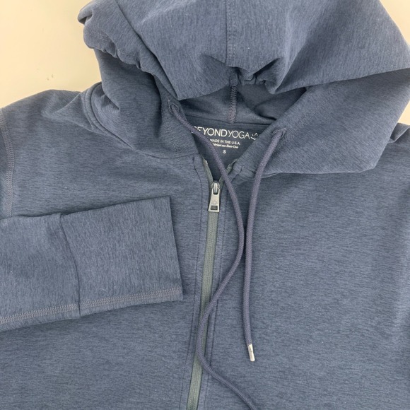 Beyond Yoga Tops - Beyond Yoga Spacedye Hoodie Women Small Navy Blue MGM Logo Full Zip Activewear